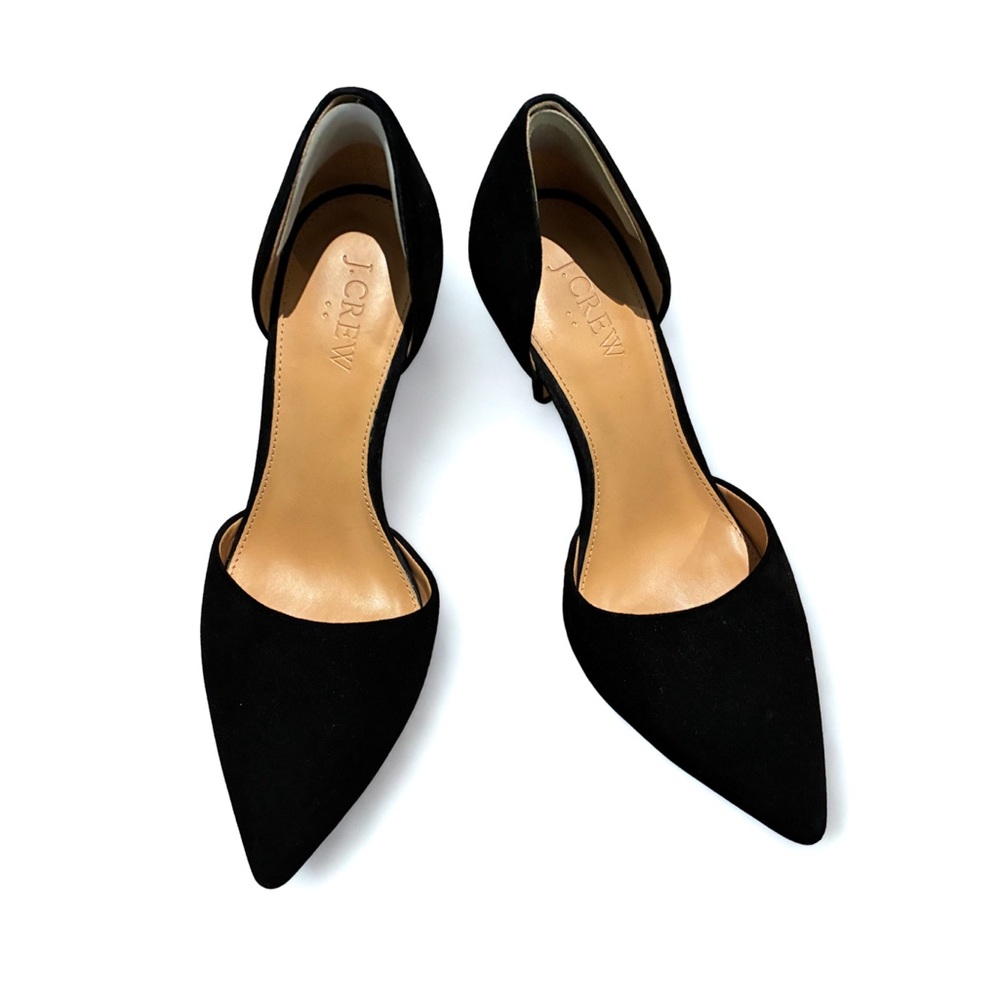 J.Crew Black D’Orsay Pointed-Toe Heels- Size 6.5